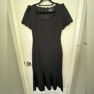 Shoshanna Midnight Black Midi Dress Sz 4
